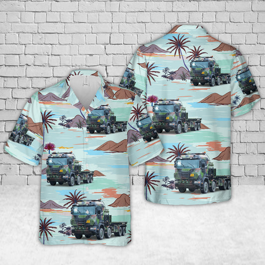 Royal Netherlands Army Scania P124 CB420 WLS 8x8 Hawaiian Shirt