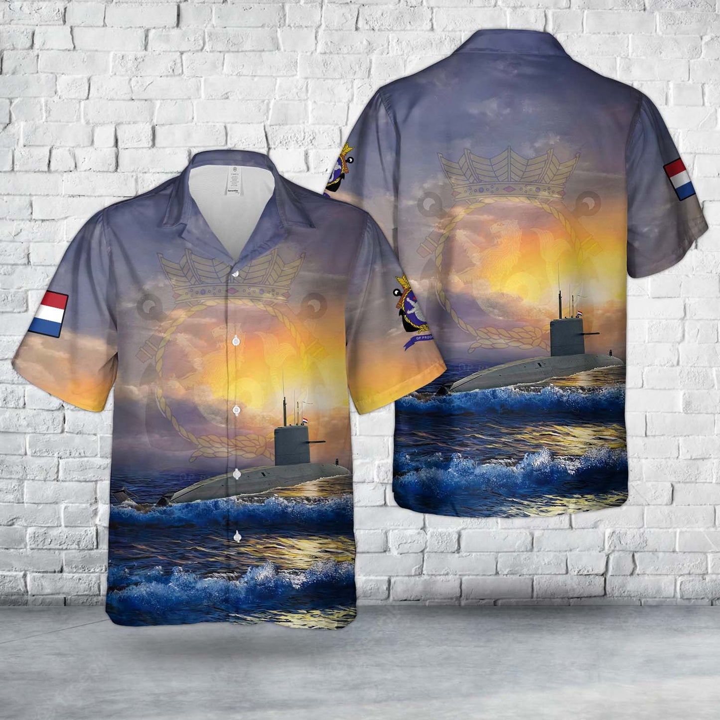 Royal Netherlands Navy HNLMS Zeeleeuw (1987) Walrus-class submarine Hawaiian Shirt