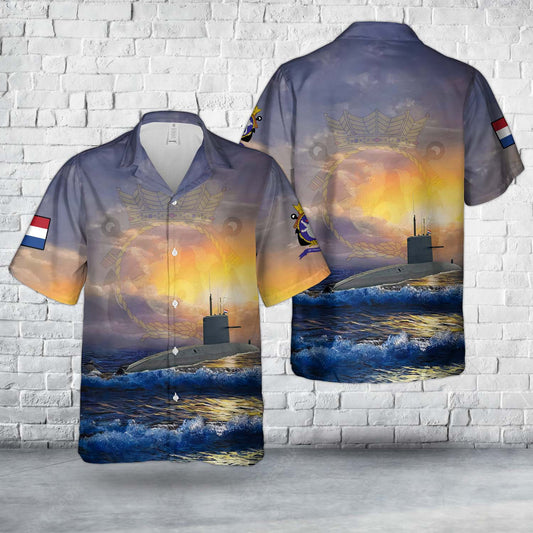 Royal Netherlands Navy HNLMS Zeeleeuw (1987) Walrus-class submarine Hawaiian Shirt