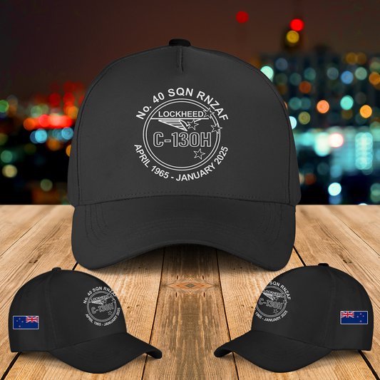 Royal New Zealand Air Force RNZAF No. 40 Squadron Lockheed C-130H(NZ) Hercules Baseball Cap