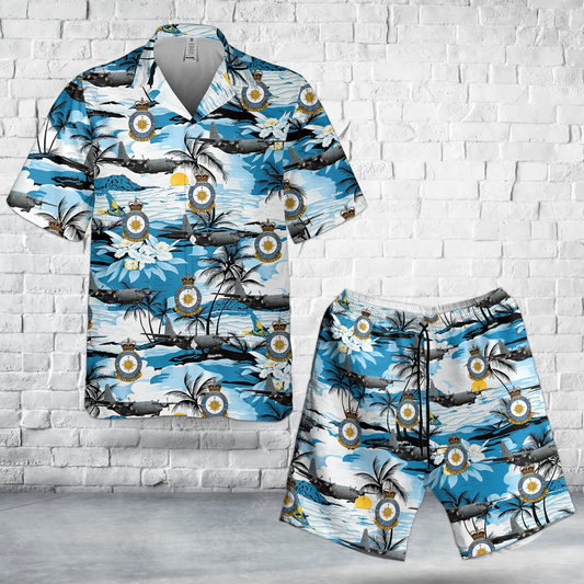 Royal New Zealand Air Force RNZAF No. 40 Squadron Lockheed C-130H(NZ) Hercules Combo Pocket Hawaiian Shirt & Shorts