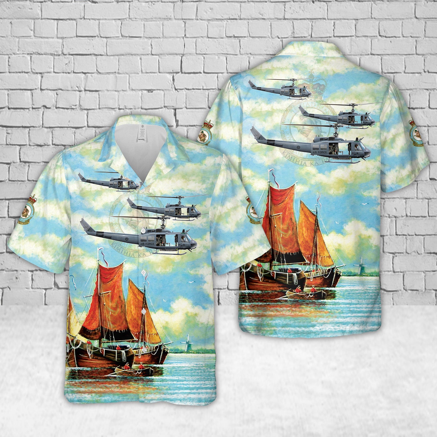 Royal New Zealand Air Force UH-1H “Huey” No.3 Squadron RNZAF Hawaiian Shirt