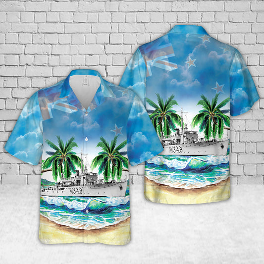 Royal New Zealand Navy HMNZS Stawell (M348) Hawaiian Shirt
