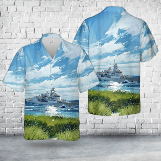 Royal New Zealand Navy HMNZS Te Kaha (F77) Hawaiian Shirt