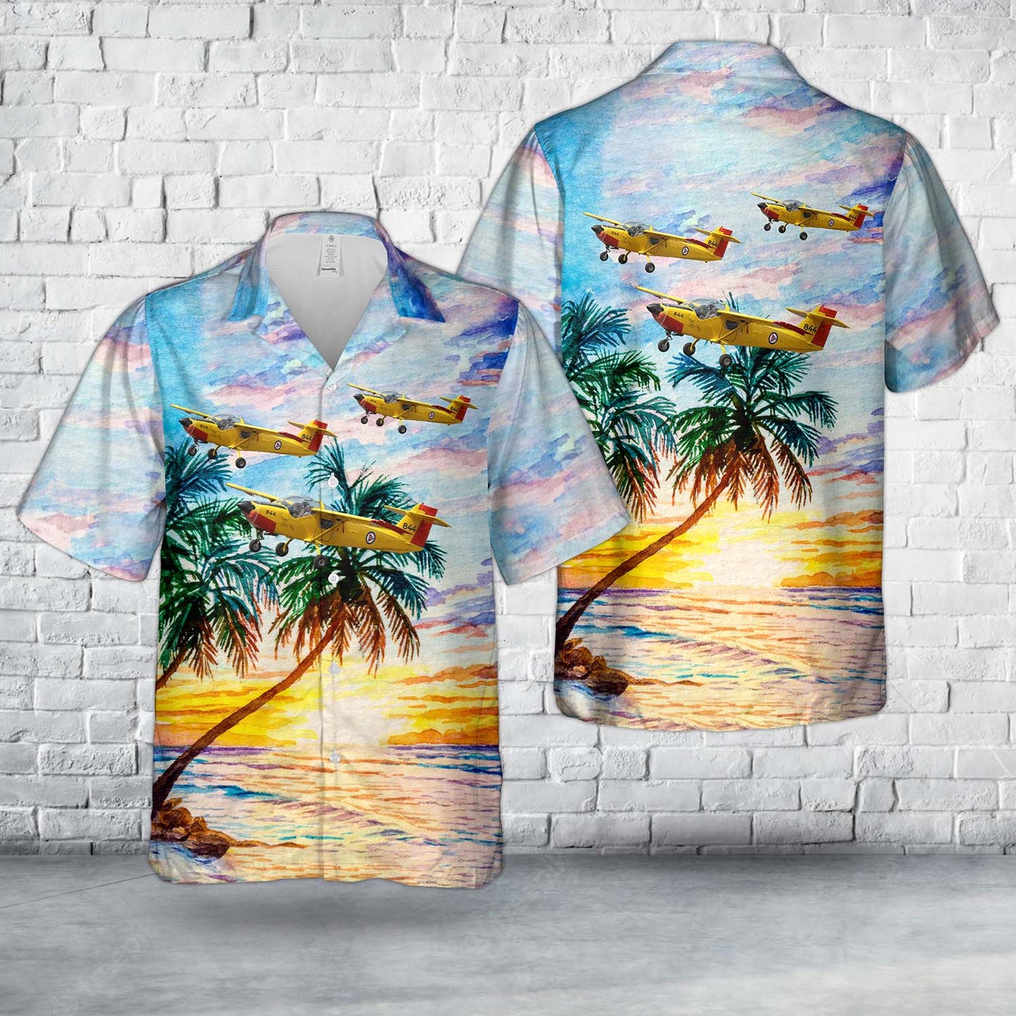 Royal Norwegian Air Force Saab Safari Hawaiian Shirt