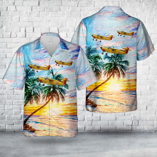 Royal Norwegian Air Force Saab Safari Hawaiian Shirt