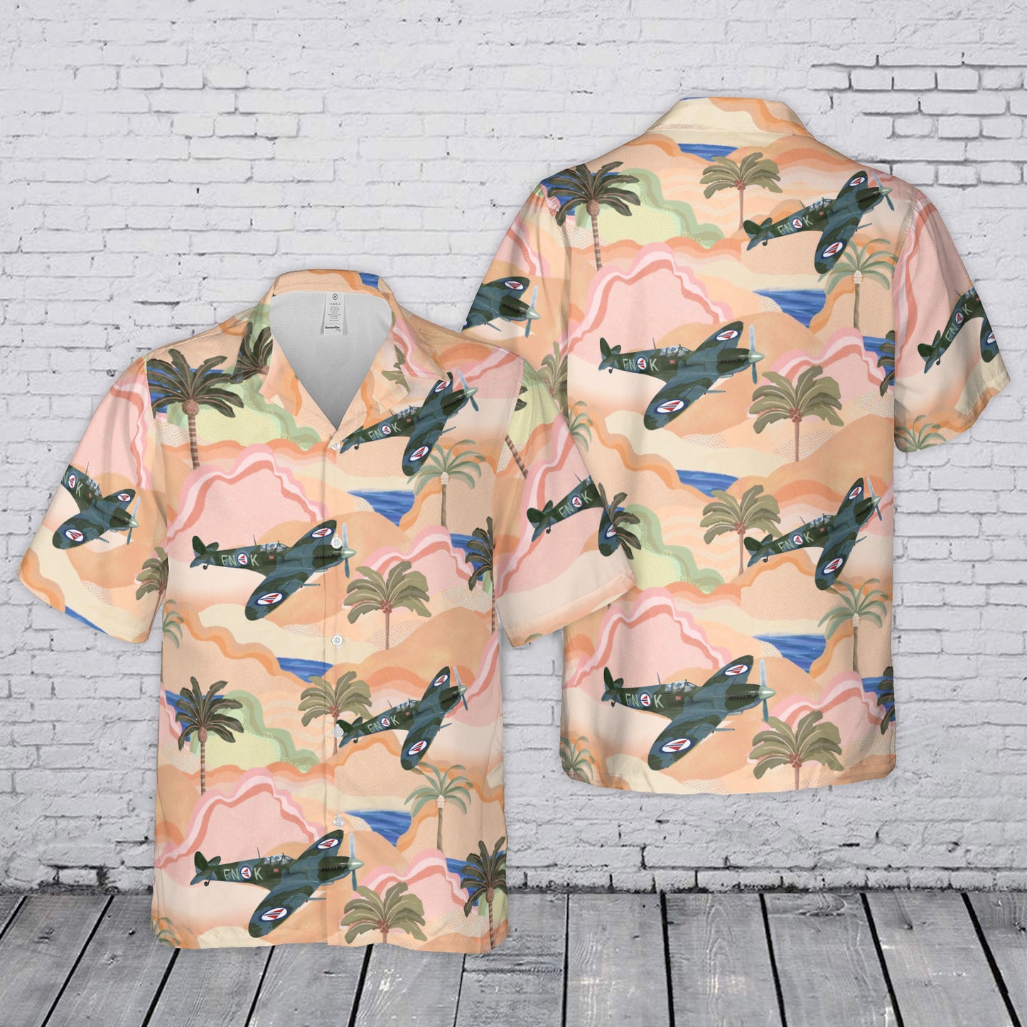 Royal Norwegian Air Force Spitfire (Norwegian WWII) Hawaiian Shirt