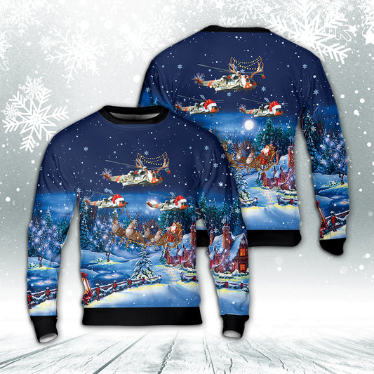 Royal Norwegian Air Force Westland Sea King Mk43B Christmas Sweater