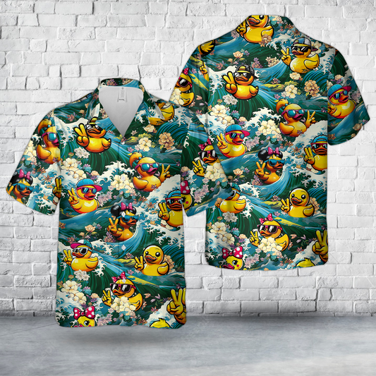 Rubber Duck Wave Hawaiian Shirt