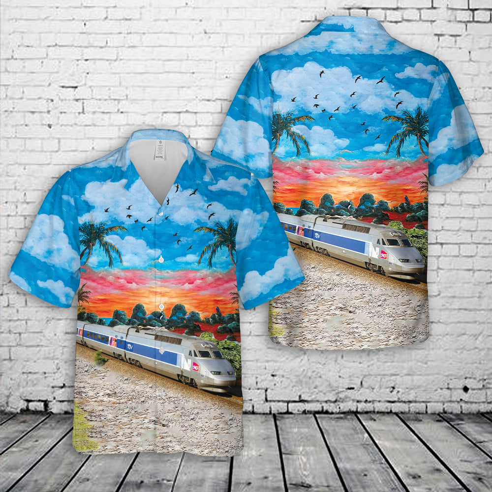 SNCF TGV Atlantique High Speed Train 4514 Hawaiian Shirt