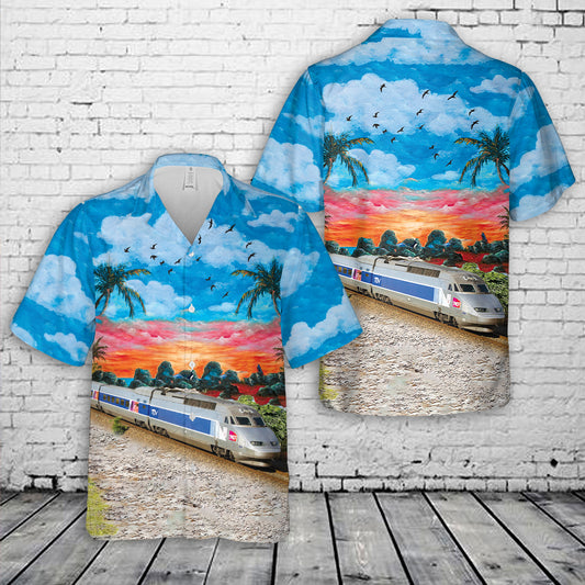 SNCF TGV Atlantique High Speed Train 4514 Hawaiian Shirt