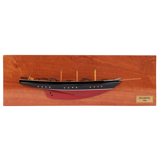 Handmade Atlantic Half Hull Wooden Model Ship | 60cm Length | Nautical Decor