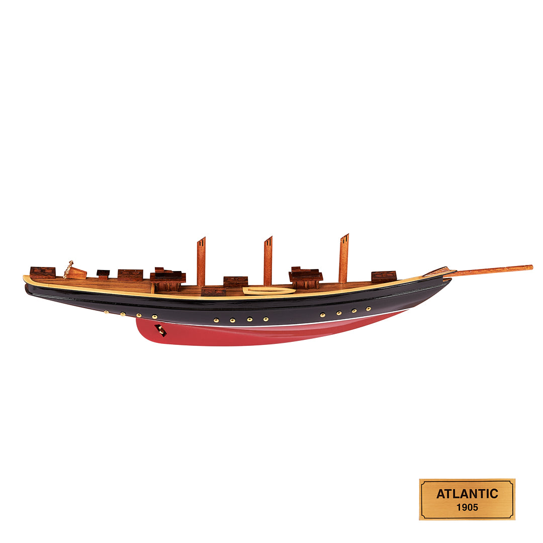 Handmade Atlantic Half Hull Wooden Model Ship | 60cm Length | Nautical Decor