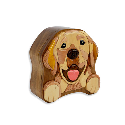 Labrador Retriever Wooden Puzzle Box, Handcrafted Dog Lover's Gift