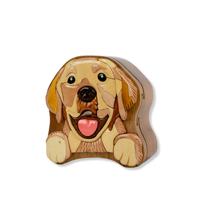 Labrador Retriever Wooden Puzzle Box, Handcrafted Dog Lover's Gift