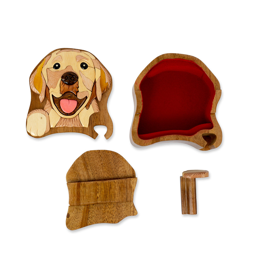 Labrador Retriever Wooden Puzzle Box, Handcrafted Dog Lover's Gift