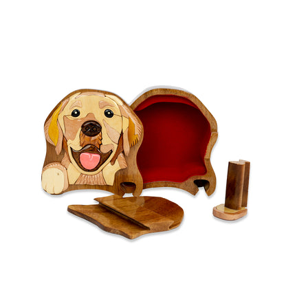 Labrador Retriever Wooden Puzzle Box, Handcrafted Dog Lover's Gift