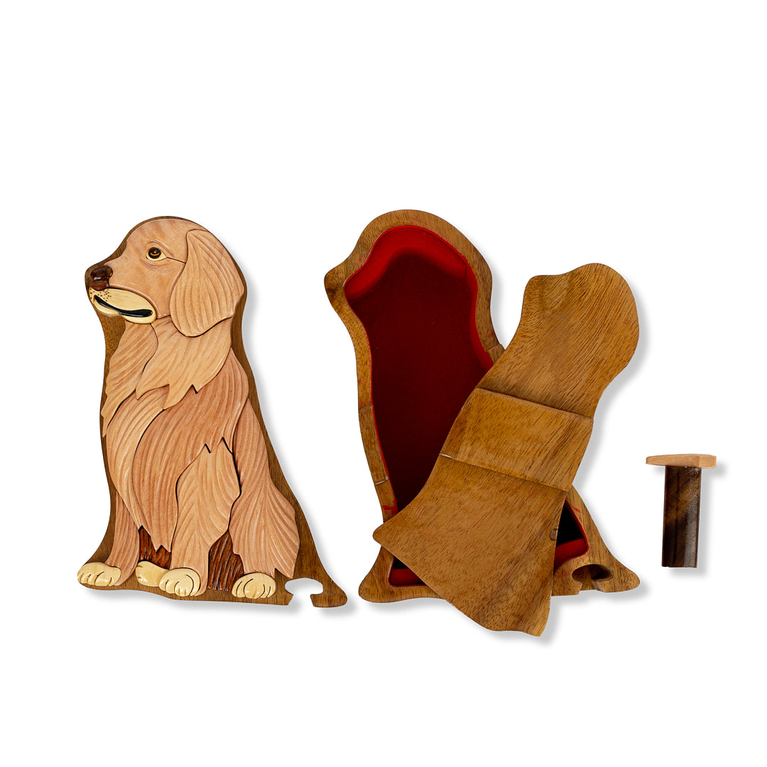 Golden Retriever Jewelry Box, Cute newest Golden Retriever Real Men Have Goldens Design Jewelry Box