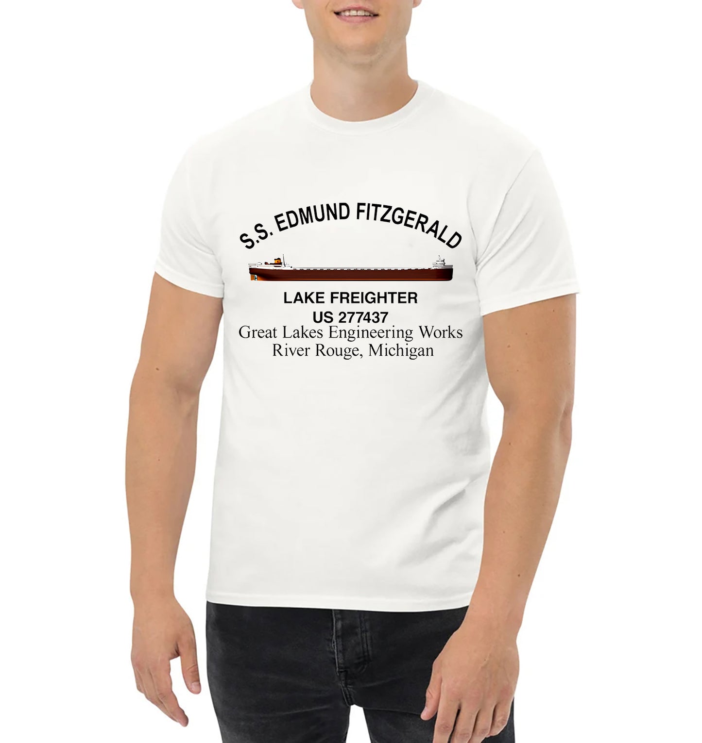 SS Edmund Fitzgerald Classic Unisex T-Shirt Gildan 5000 (Made In US)
