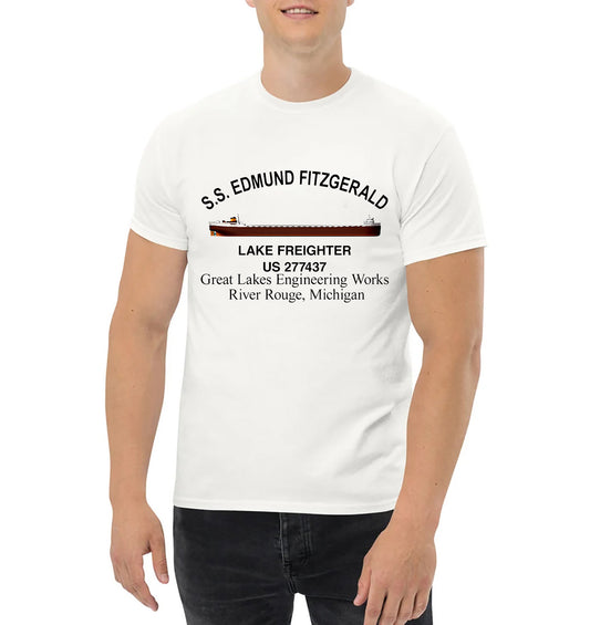 SS Edmund Fitzgerald Classic Unisex T-Shirt Gildan 5000 (Made In US)