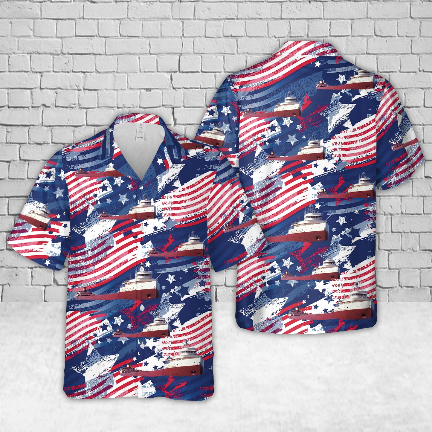 SS Edmund Fitzgerald, 4th Of July Hawaiian Shirt