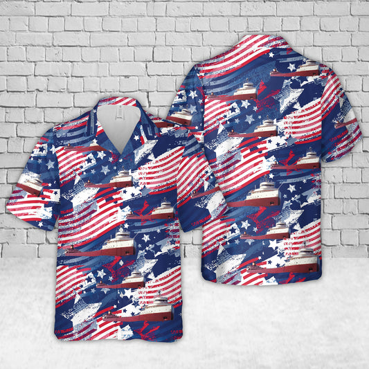 SS Edmund Fitzgerald, 4th Of July Hawaiian Shirt