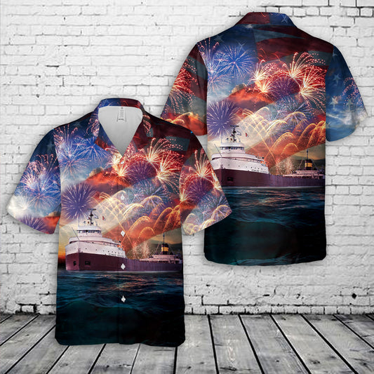 SS Edmund Fitzgerald, 4th Of July Hawaiian Shirt