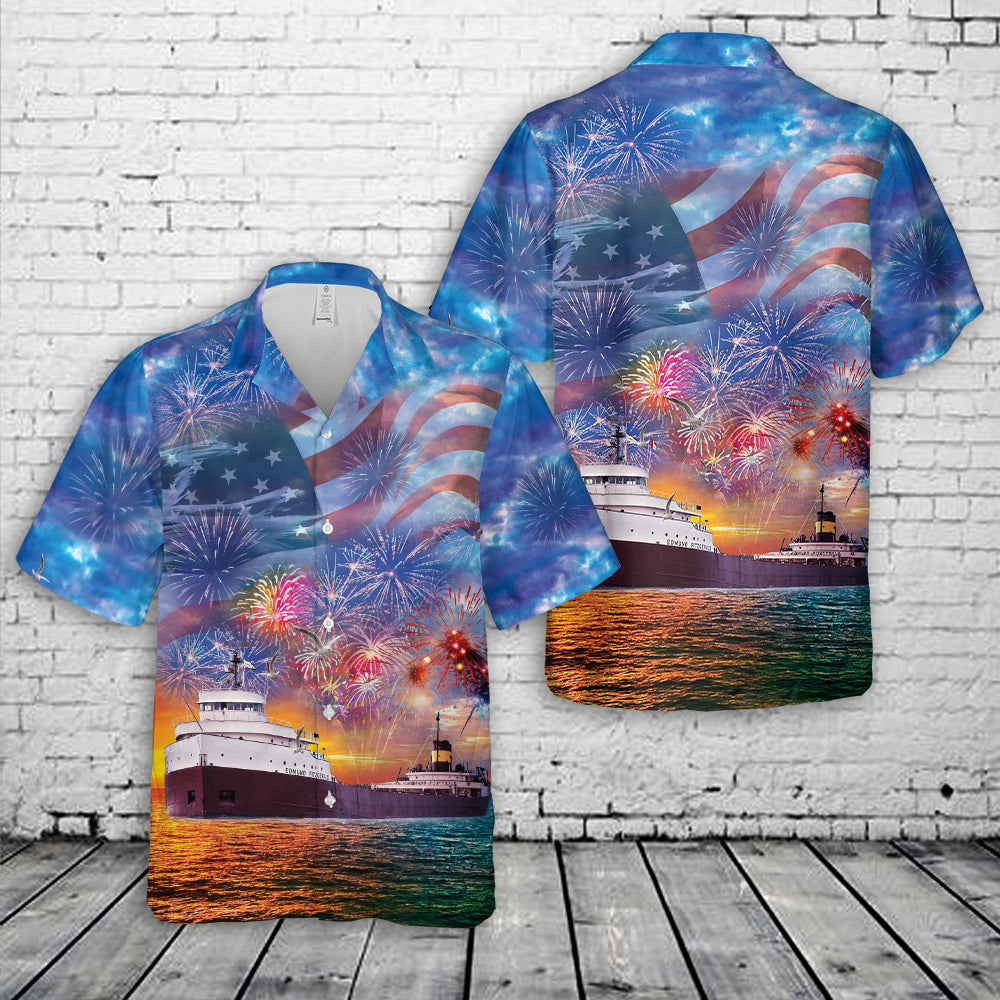 SS Edmund Fitzgerald, 4th Of July Hawaiian Shirt
