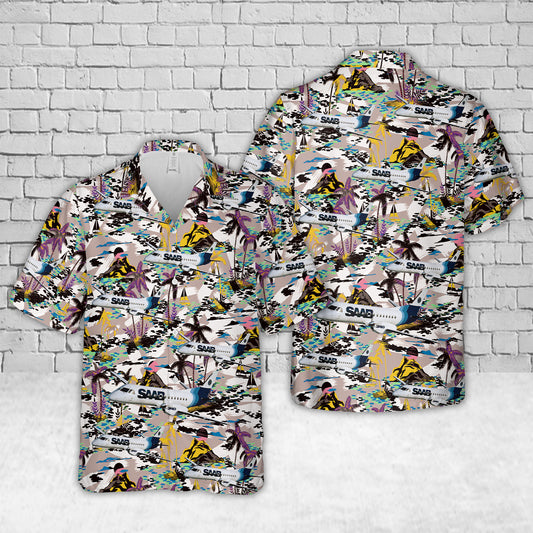 Saab 340 Hawaiian Shirt