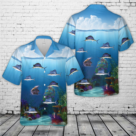 Sailfish fishing Hawaiian Shirt