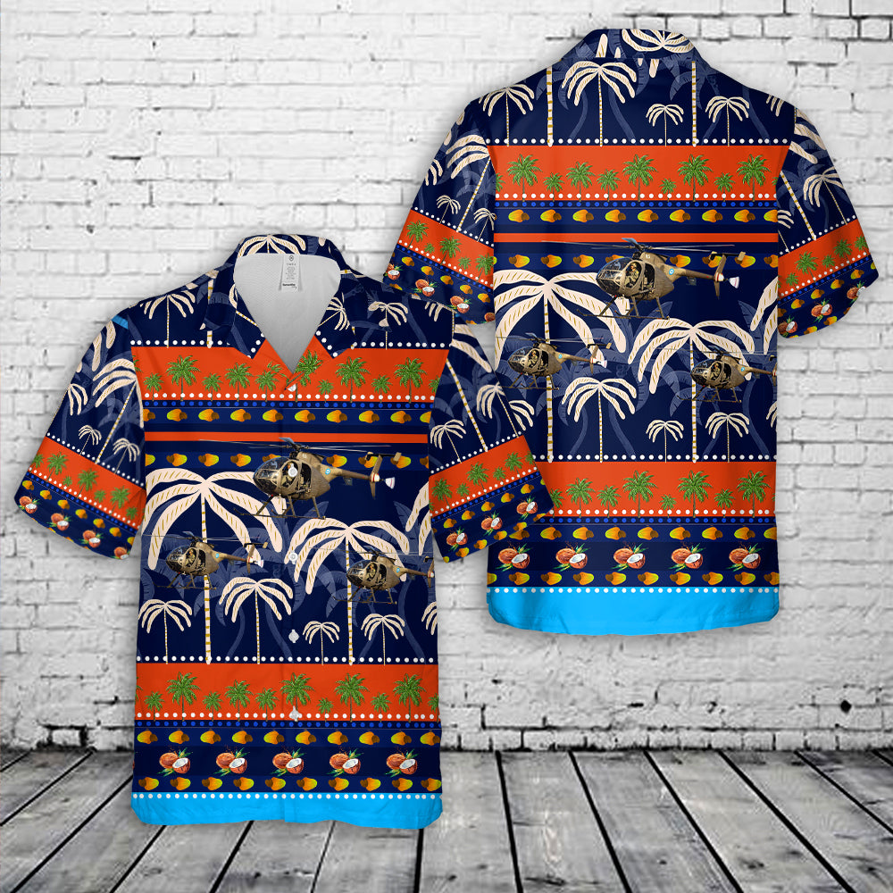 Salvadoran Air Force McDonnell Douglas MD-500E (369E) Hawaiian Shirt
