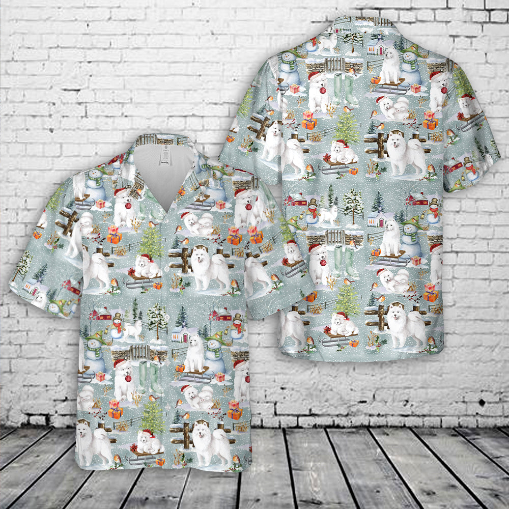 Samoyed Dog Christmas Hawaiian Shirt