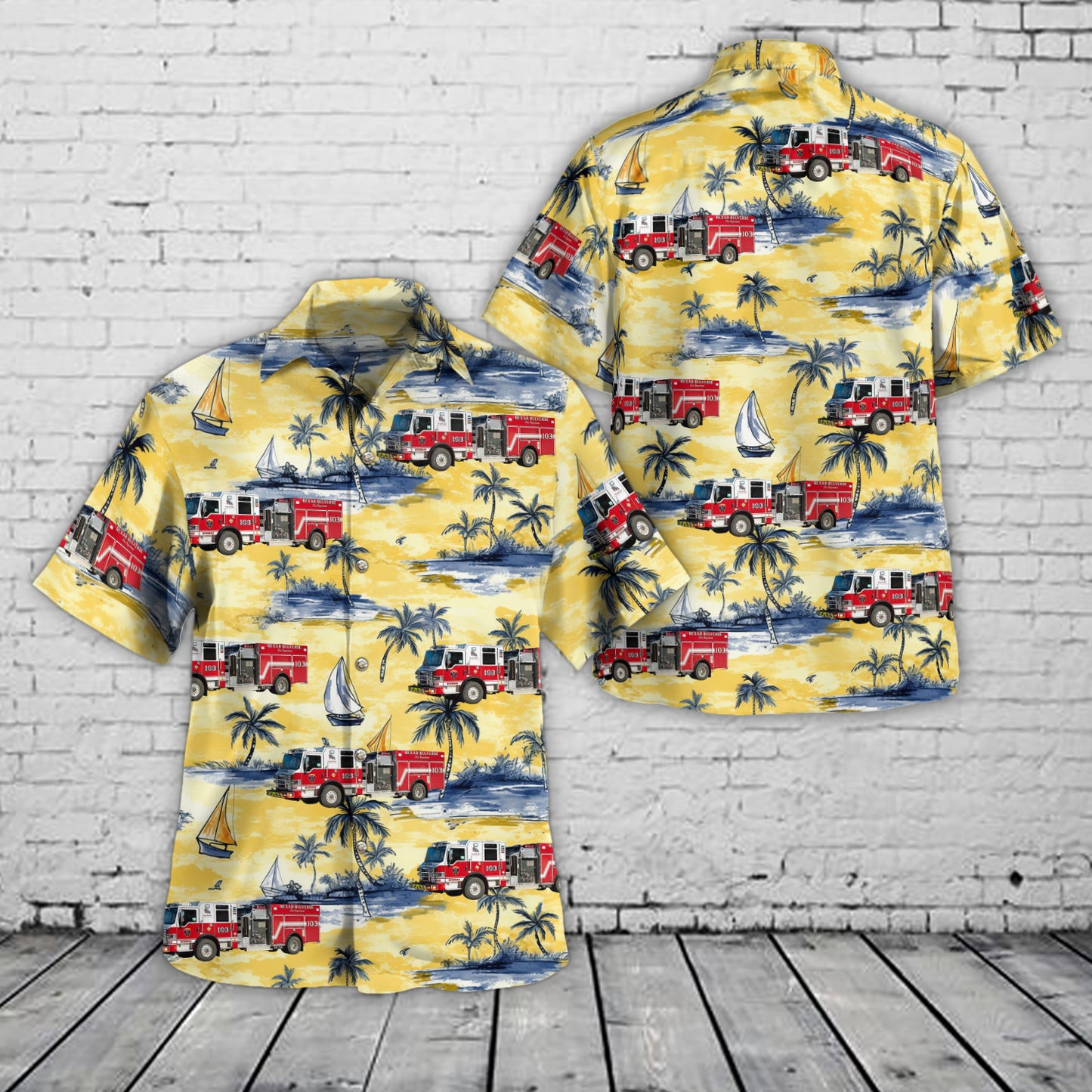 San Antonio, Texas, Bexar Bulverde Fire Department Hawaiian Shirt