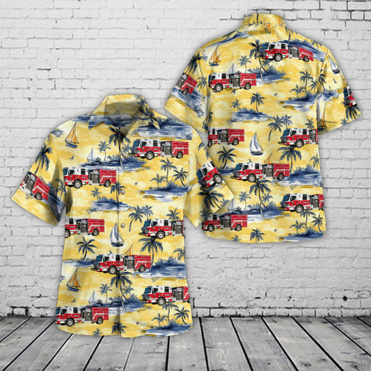 San Antonio, Texas, Bexar Bulverde Fire Department Hawaiian Shirt