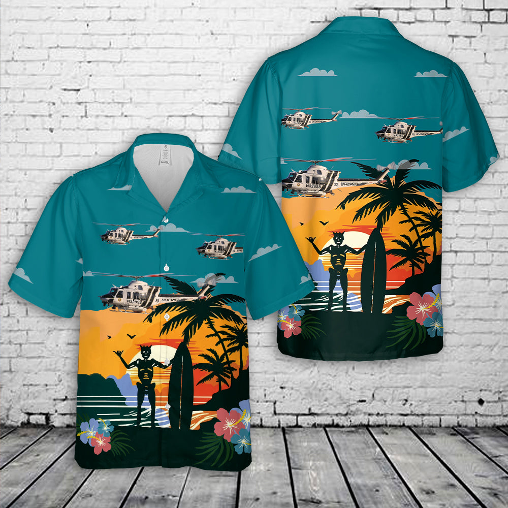 San Bernardino Sheriff Accepts Completed Bell 412 EPX Hawaiian Shirt