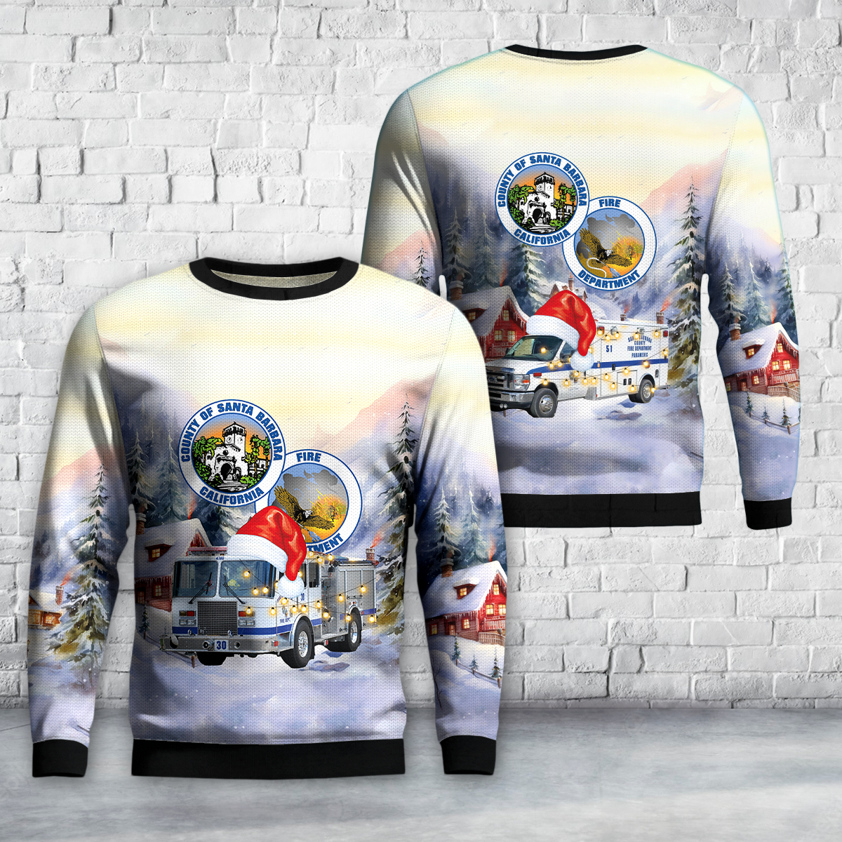 Santa Barbara County Fire Department Christmas Sweater