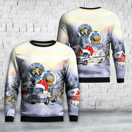 Santa Barbara County Fire Department Christmas Sweater