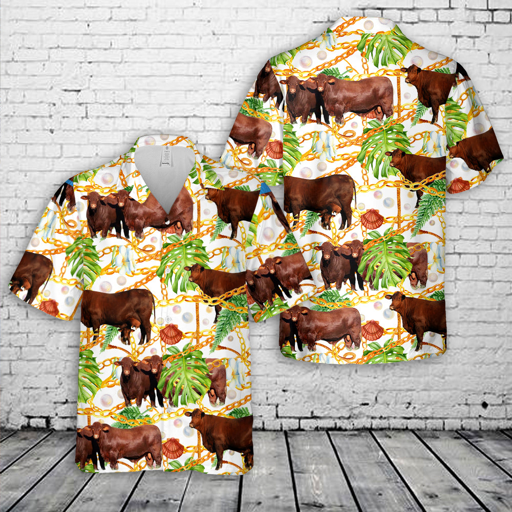 Santa Gertrudis cattle Hawaiian Shirt