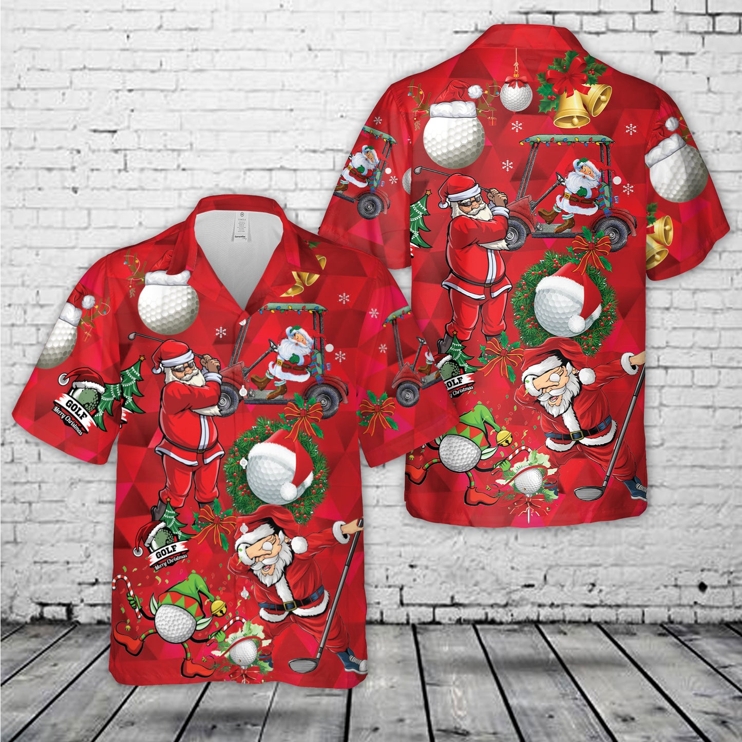 Santa Golf Christmas Hawaiian Shirt