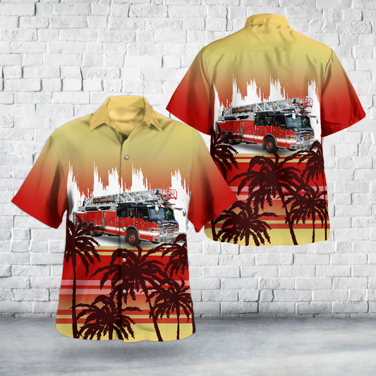 Schaumburg, Illinois, Schaumburg Fire Department Truck 52 Hawaiian Shirt