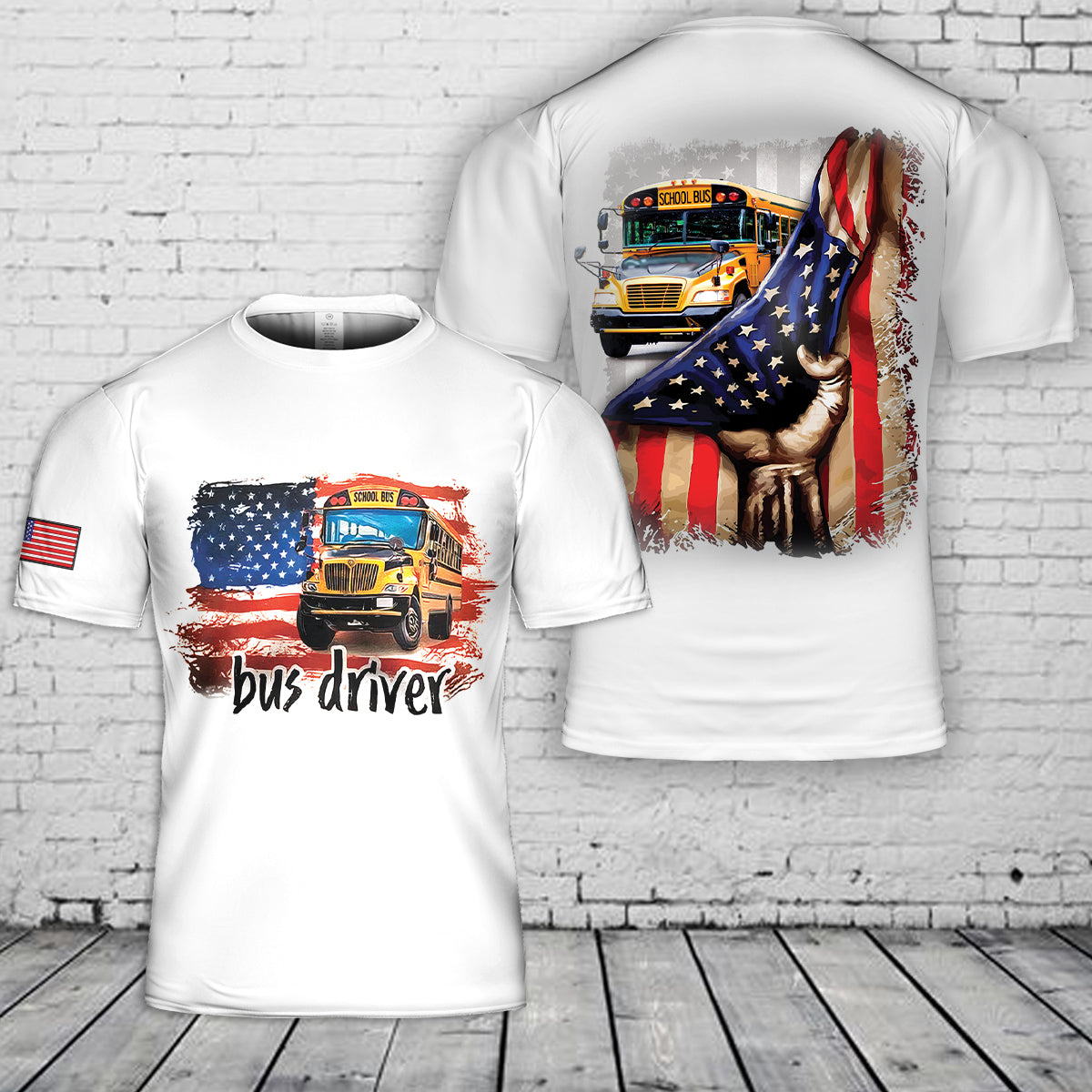 School Bus Driver 3D T-shirt