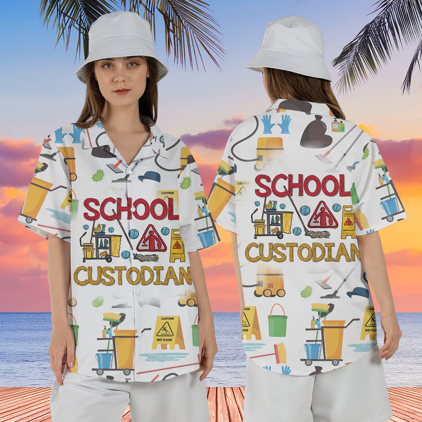 School custodian Regular Fit Hawaiian Shirt