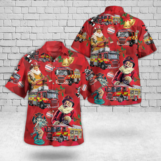 Scotland, Scottish Fire and Rescue Service Christmas Hawaiian Shirt