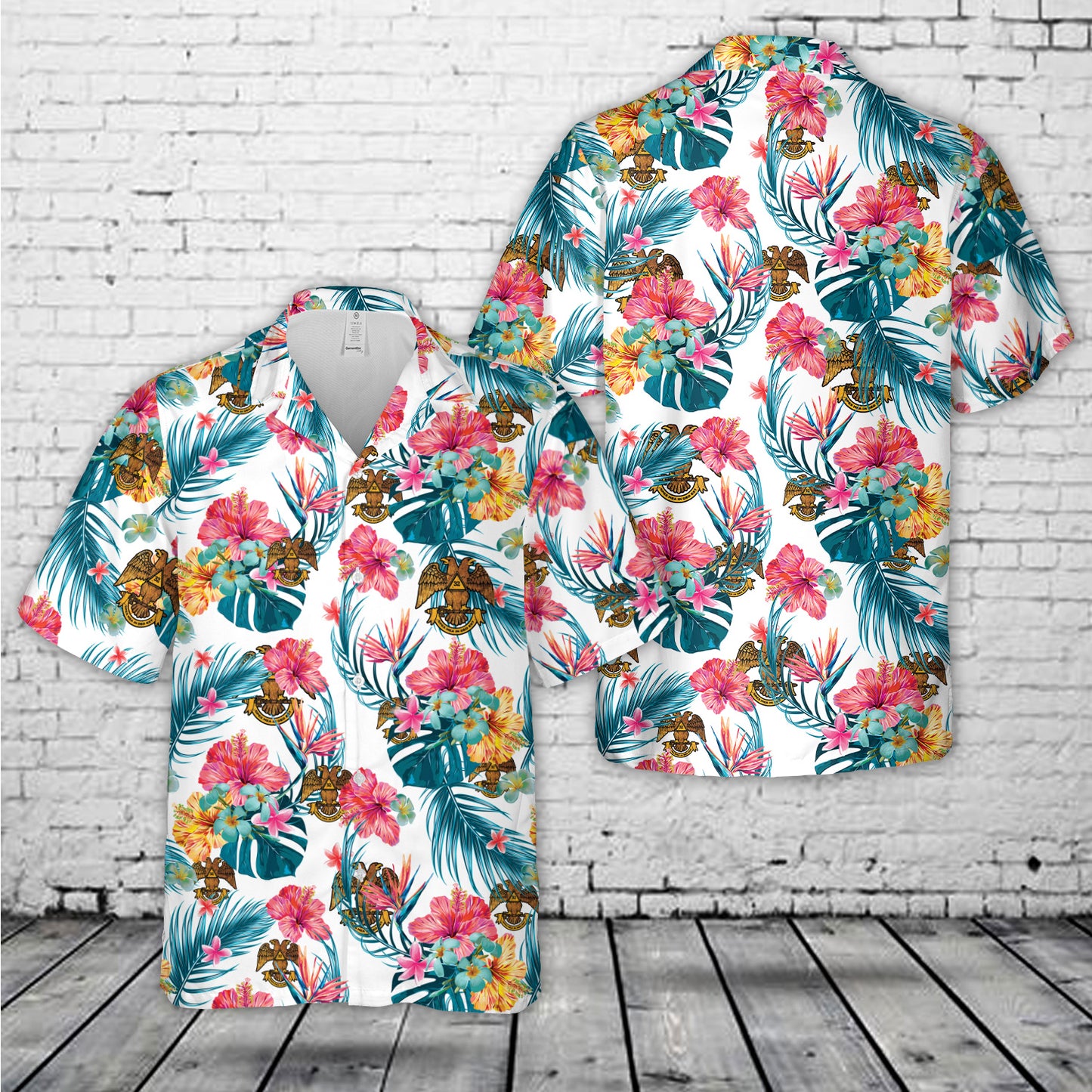 Scottish Rite 32 Degree Emblem Masonic Hawaiian Shirt