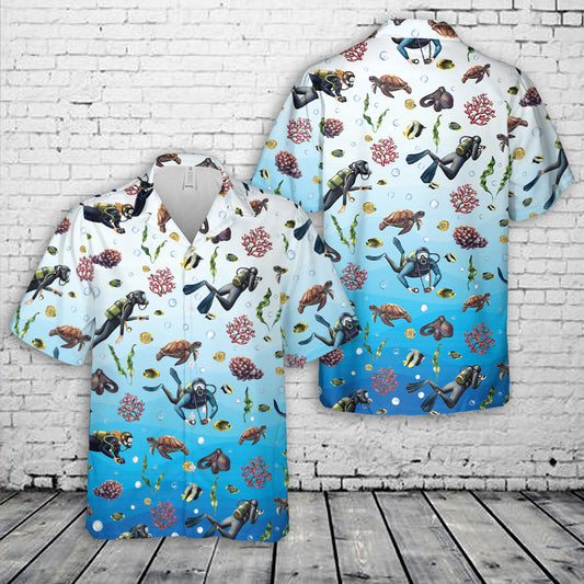 Scuba Diving Hawaiian Shirt