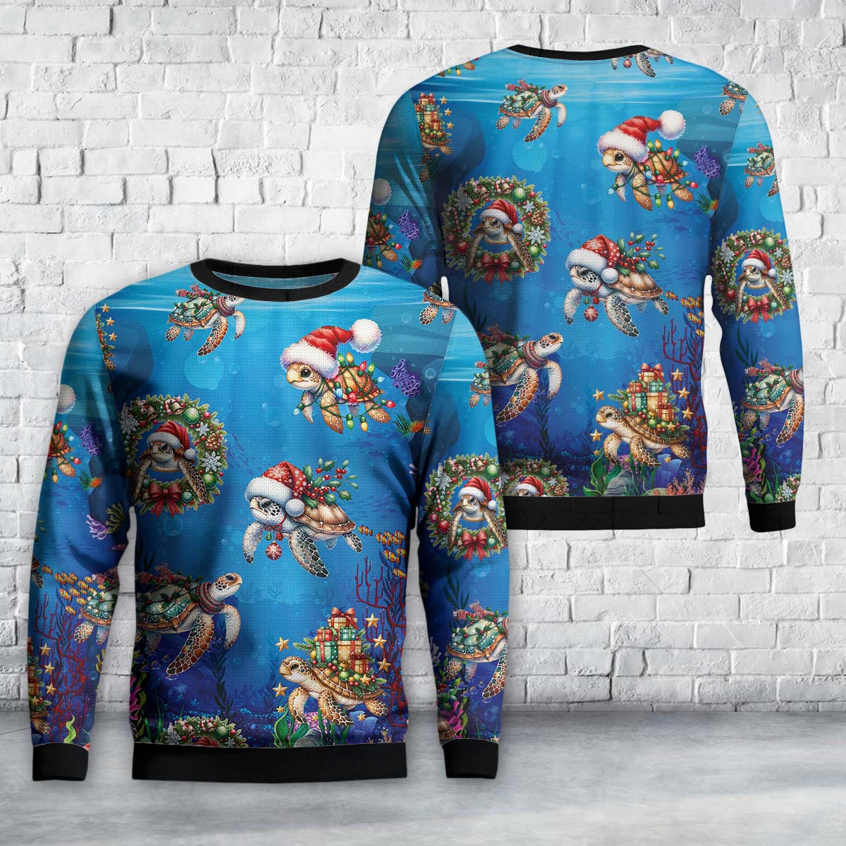 Sea Turtle Christmas Sweater