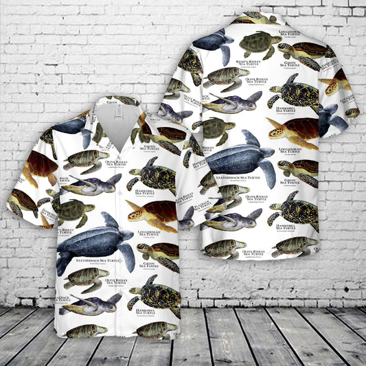 Sea Turtles of the World Hawaiian Shirt