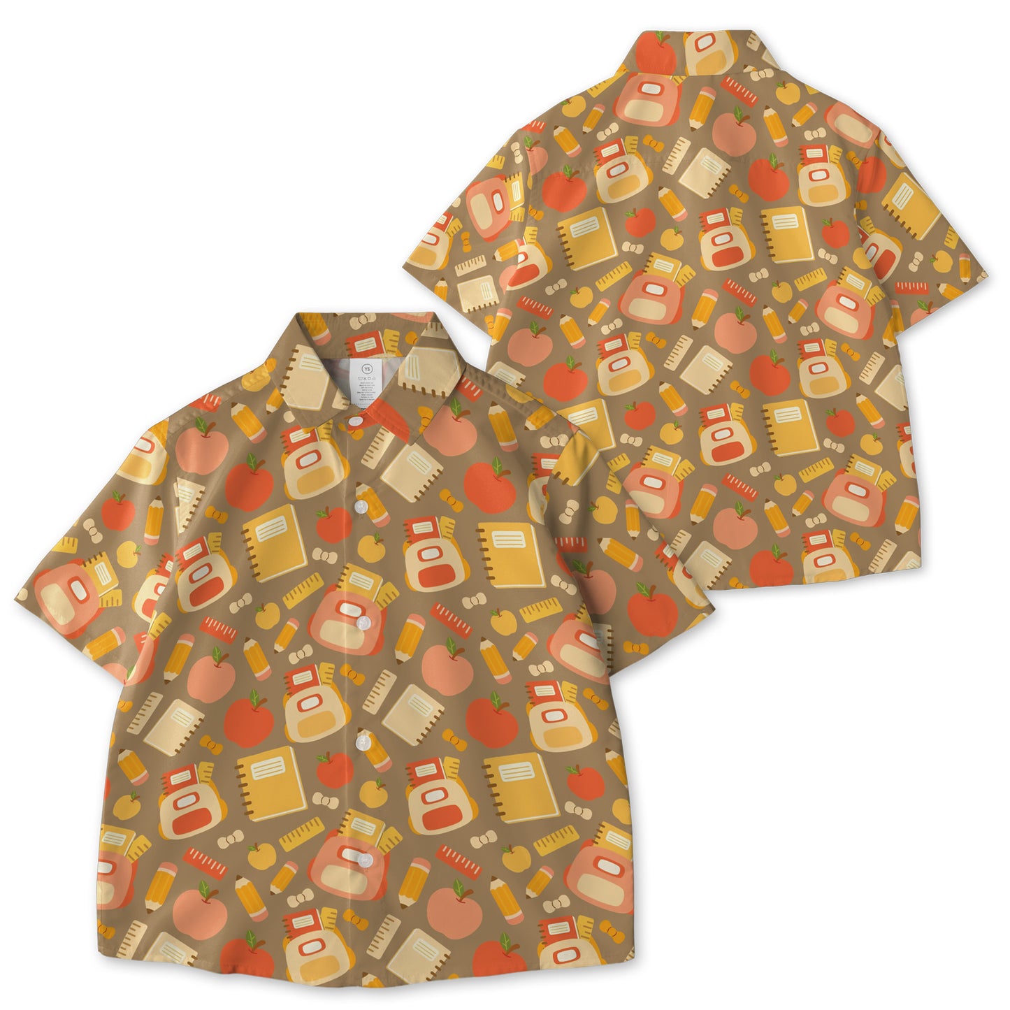 Seamless Kids School AOP Youth Button Down Shirt