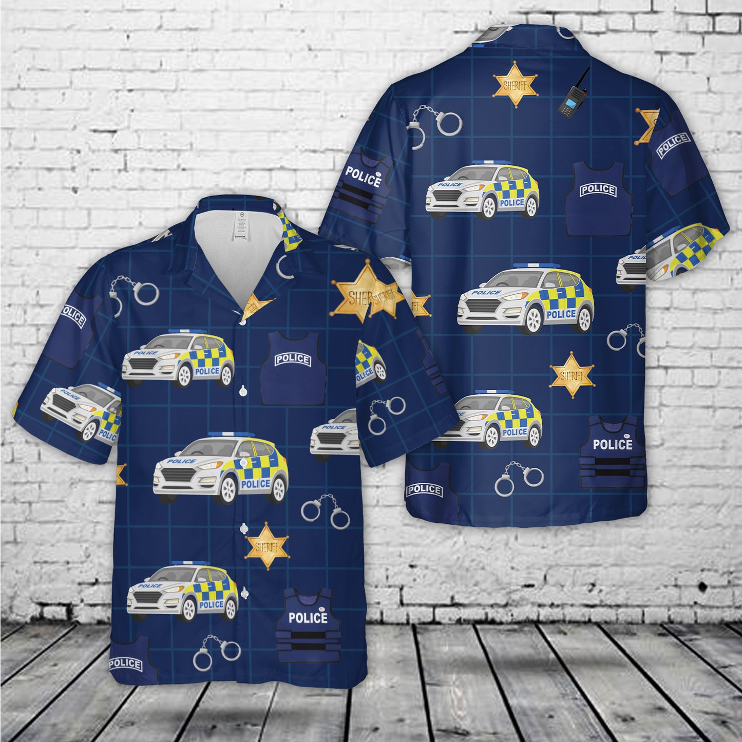 Seamless Police Hawaiian Shirt
