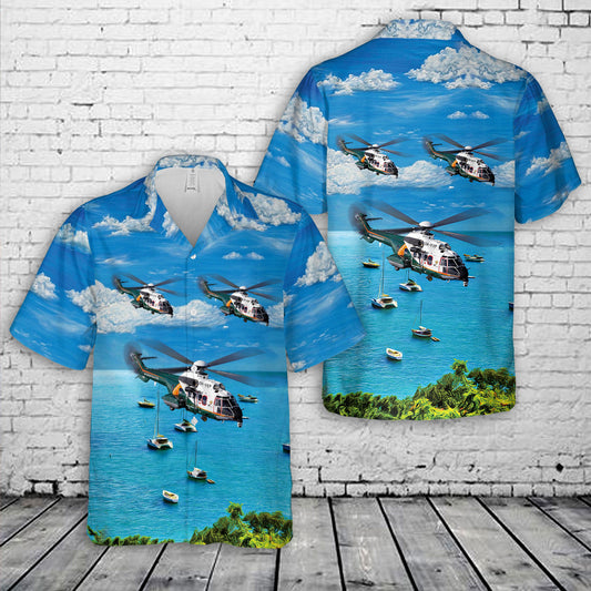 Search and rescue helicopter (Super Puma) Hawaiian Shirt